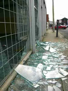 Shop Window Broken in Seacombe